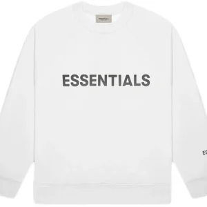 Fear of God Essentials Crewneck White Sweatshirt
