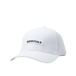 Fear of god Essentials Baseball Black Logo White hat